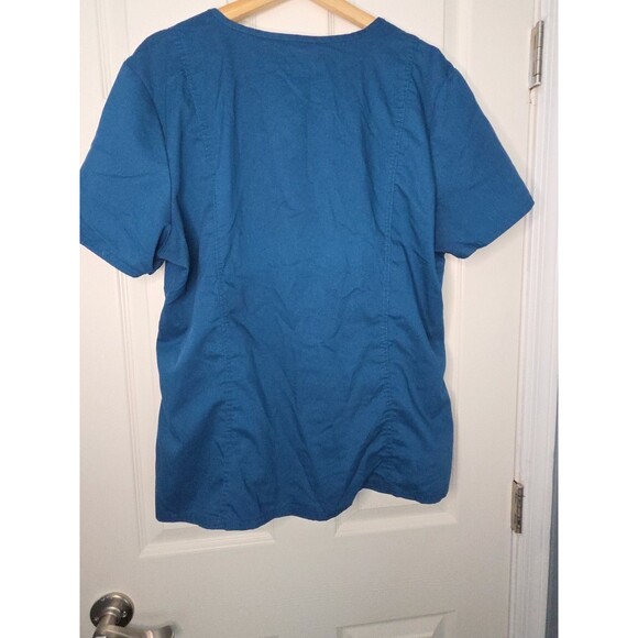 Women's Cherokee Authentic Workwear Scrub Top Caribbean Blue Sz XL - Picture 7 of 8